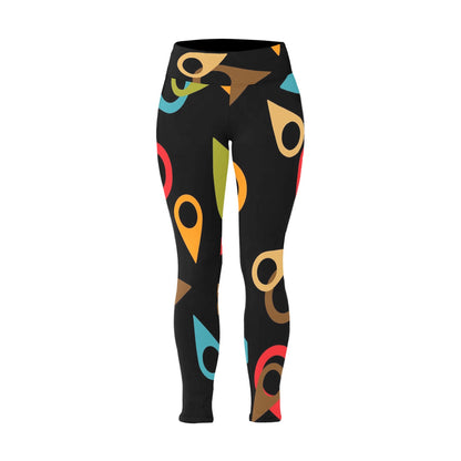 Where Am I - Womens High Waist Leggings (Sizes 16-22) Womens High Waist Leggings (Sizes 16-22) Printed Offshore