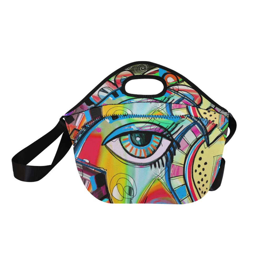 Graffiti Bird - Neoprene Lunch Bag/Large Neoprene Lunch Bag/Large animal