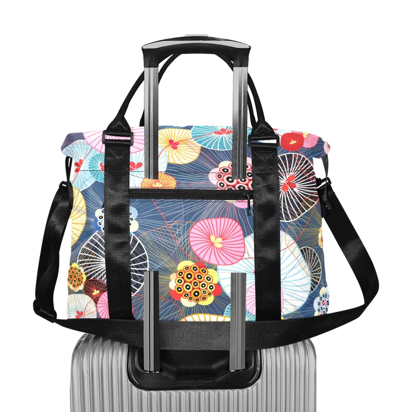 Abstract Floral - Square Duffle Bag Square Duffle Bag