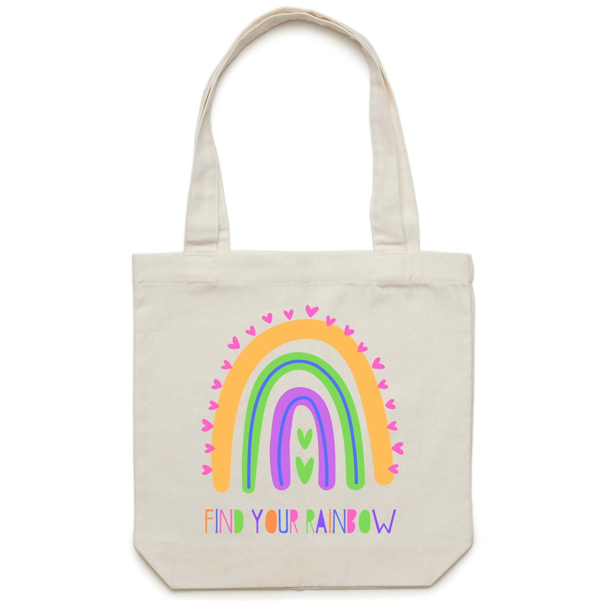 Find Your Rainbow - Canvas Tote Bag Cream One-Size Tote Bag