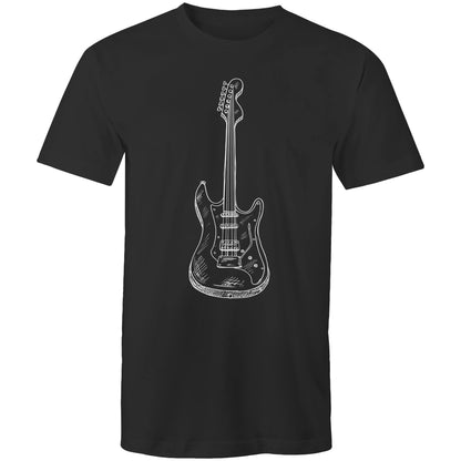 Guitar - Mens T-Shirt Black Mens T-shirt Mens Music