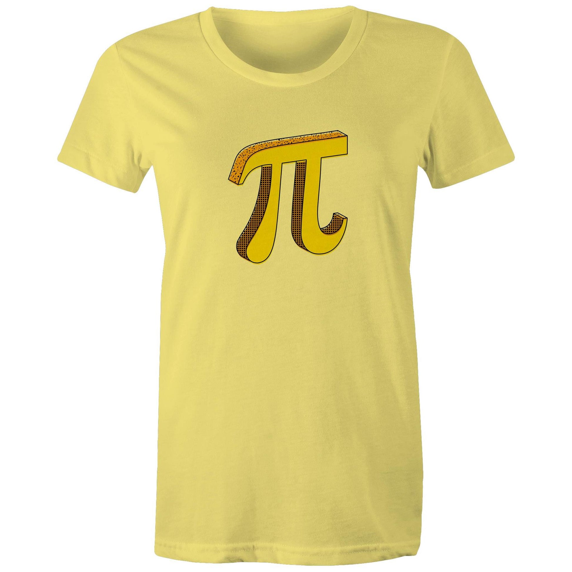 Pi - Womens T-shirt Yellow Womens T-shirt Science