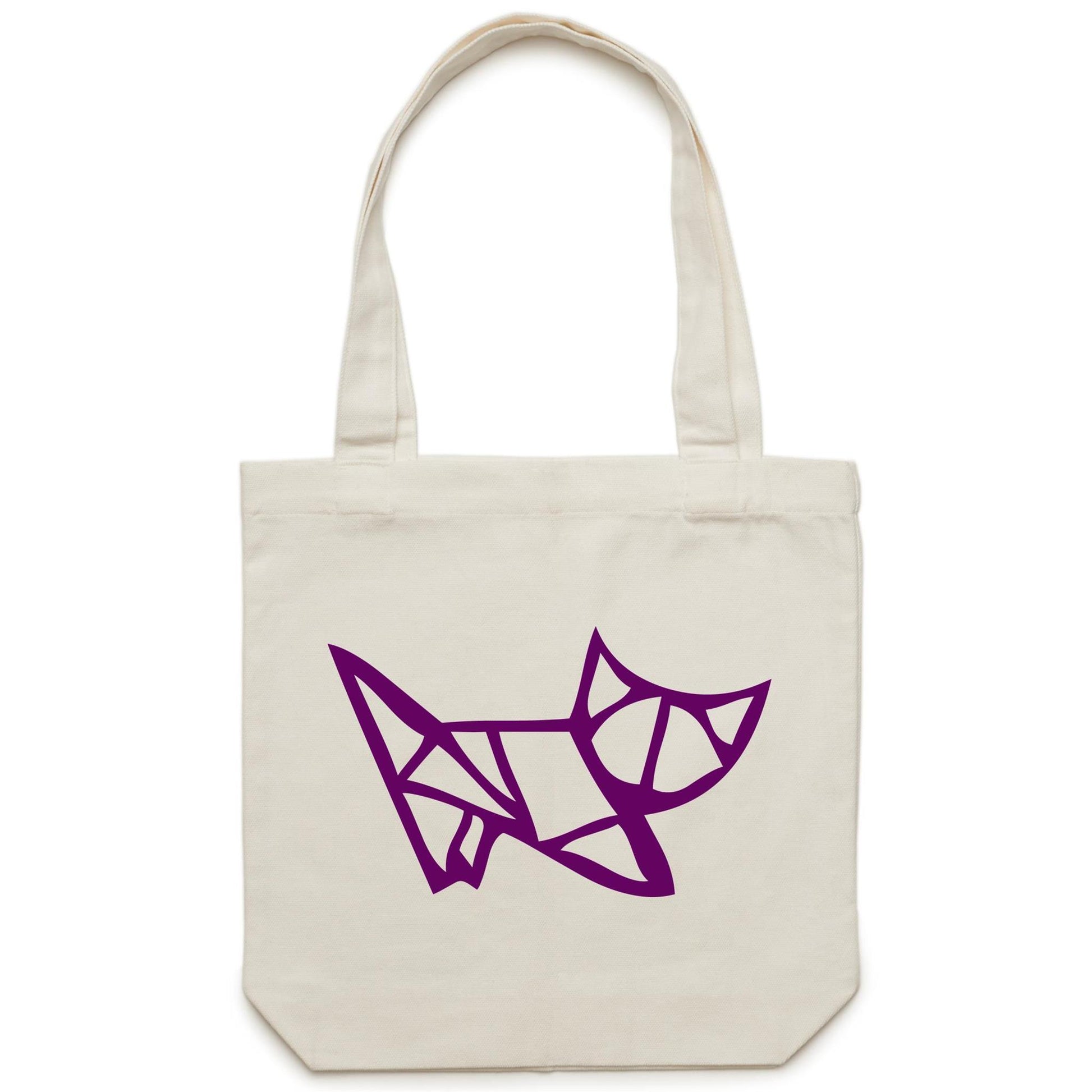 Origami Kitten - Canvas Tote Bag Cream One-Size Tote Bag animal