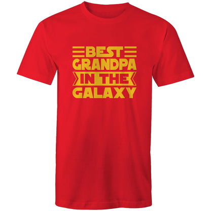 Best Grandpa In The Galaxy - Mens T-Shirt Red Mens T-shirt Dad
