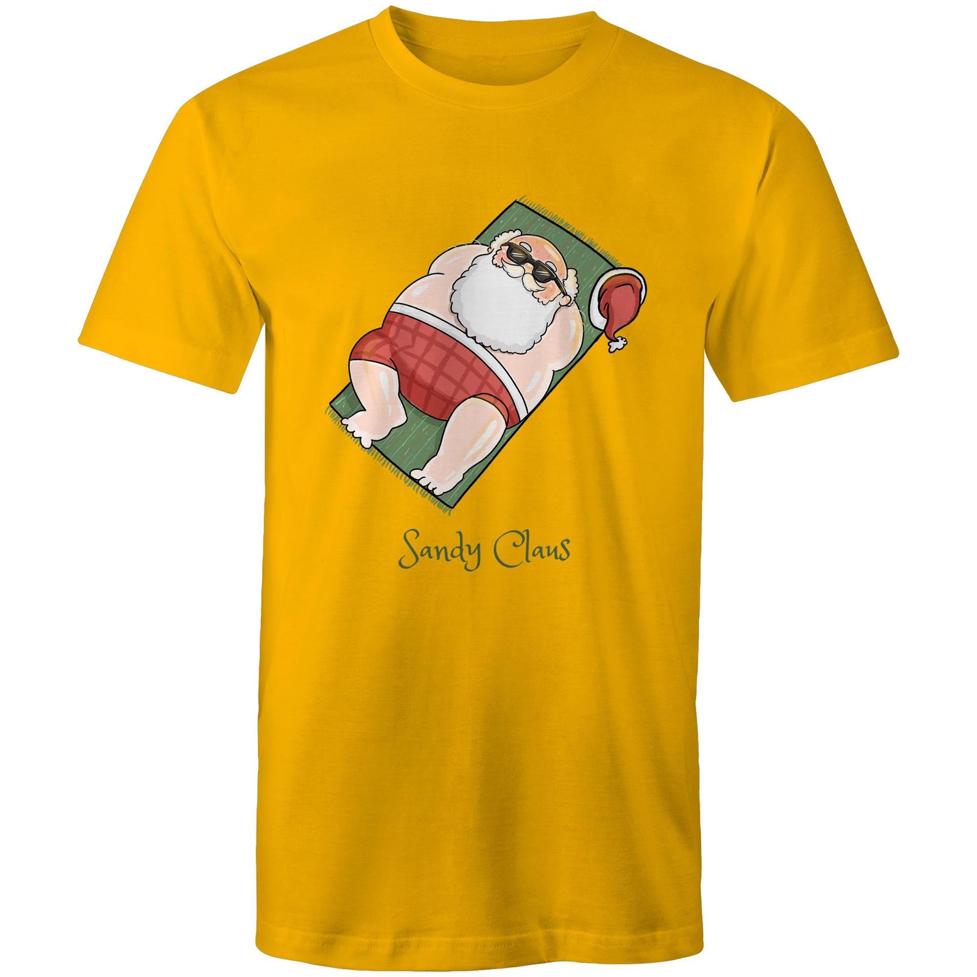 Sandy Claus - Mens T-Shirt Gold Christmas Mens T-shirt Merry Christmas
