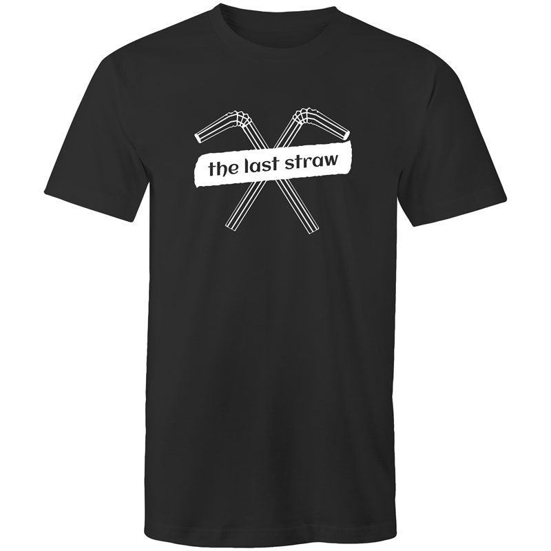 The Last Straw - Mens T-Shirt Black Mens T-shirt Environment Mens