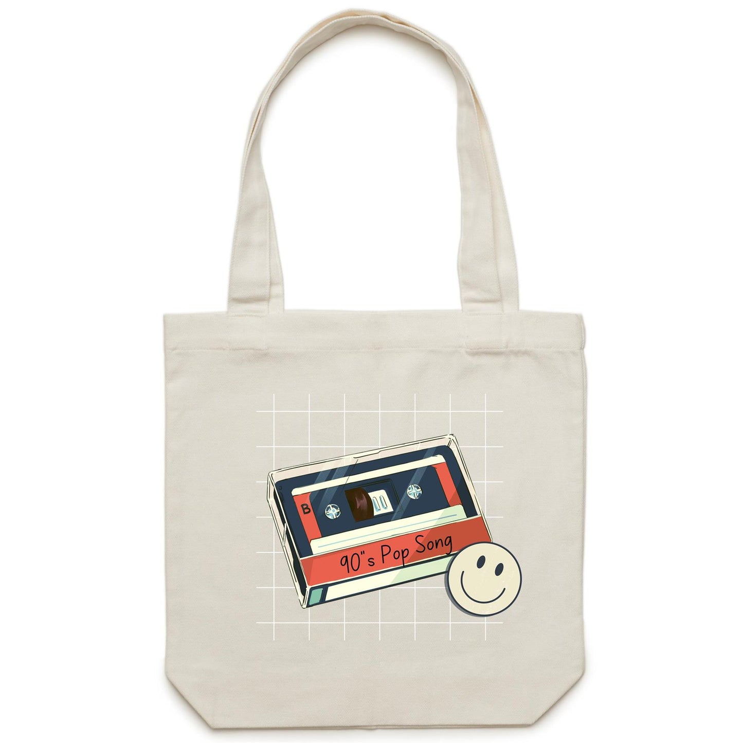 90's Pop Song - Canvas Tote Bag Tote Bag Music Retro