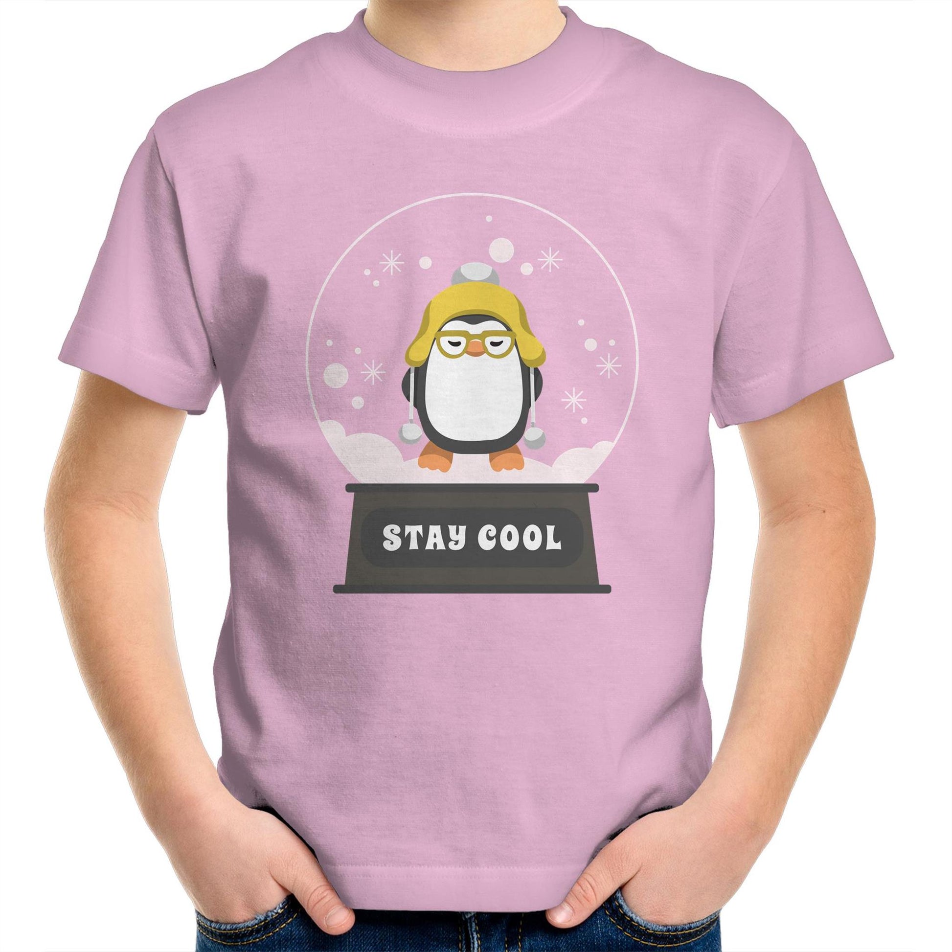 Stay Cool - Kids Youth Crew T-Shirt Pink Christmas Kids T-shirt Merry Christmas