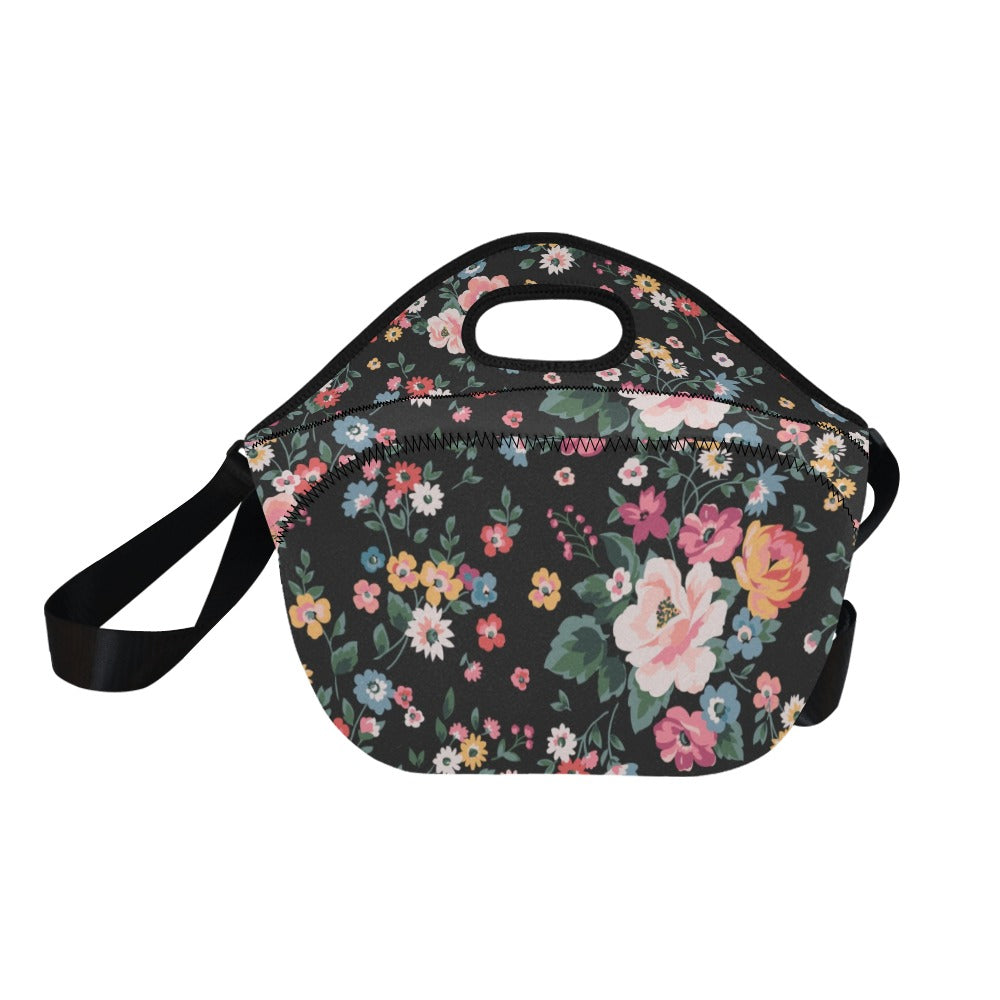 Pretty Floral - Neoprene Lunch Bag/Large Neoprene Lunch Bag/Large Plants Printed Offshore