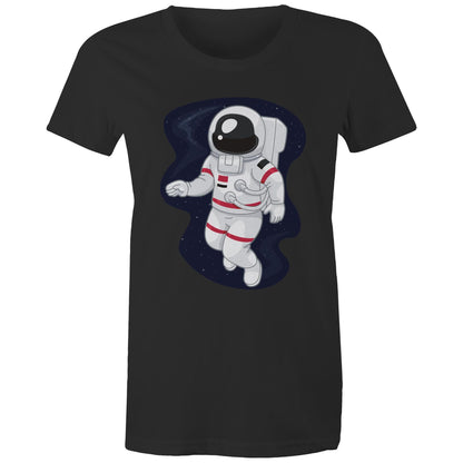 Astronaut - Womens T-shirt Black Womens T-shirt Space Womens