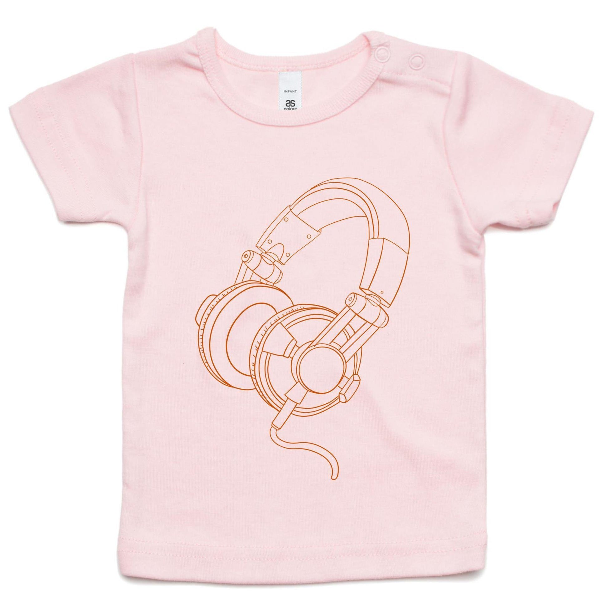 Headphones - Baby T-shirt Pink Baby T-shirt kids Music