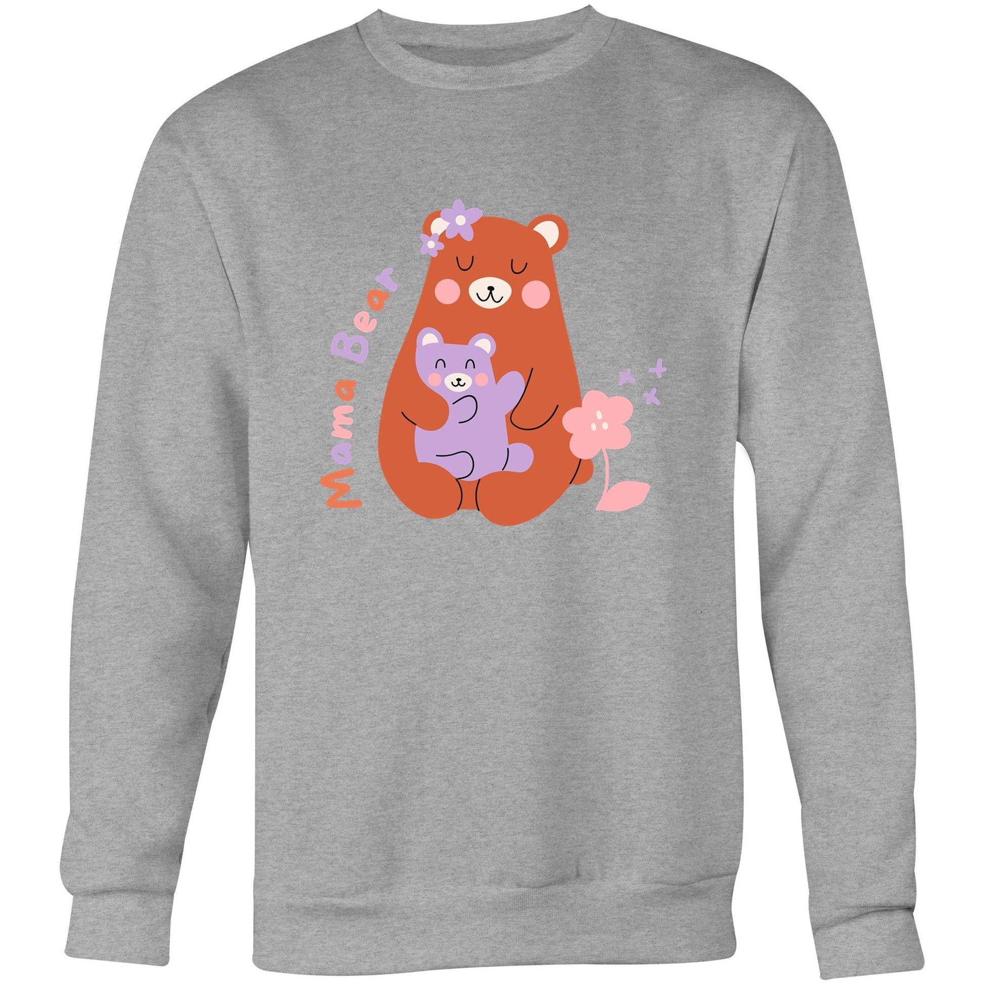 Mama Bear - Crew Sweatshirt Grey Marle Sweatshirt Mum