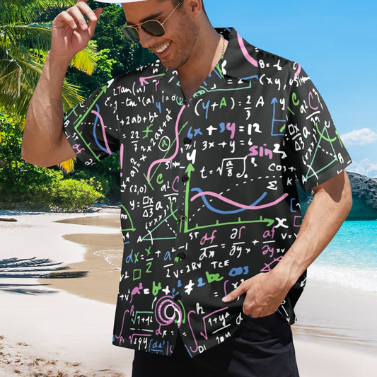Equations In Green And Pink - Mens Hawaiian Shirt Mens Hawaiian Shirt
