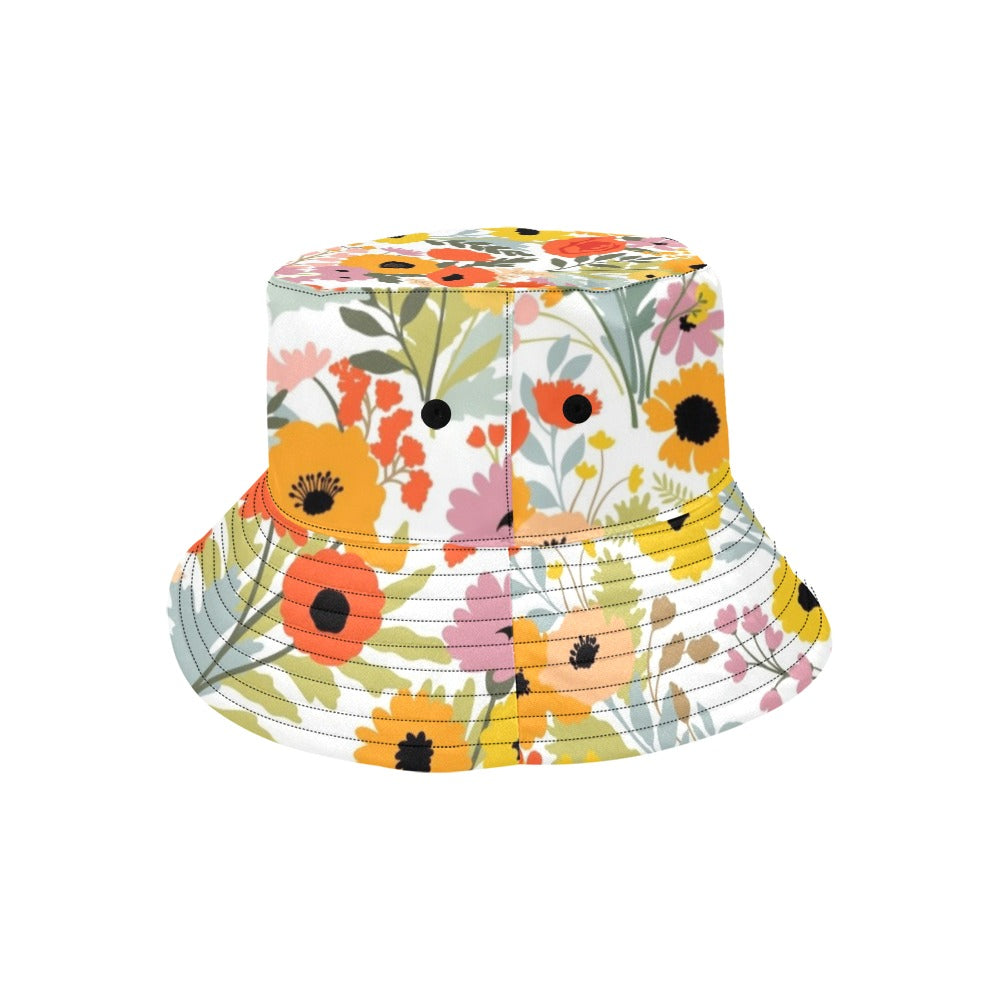 Fun Floral - Bucket Hat Bucket Hat for Women Plants Printed Offshore