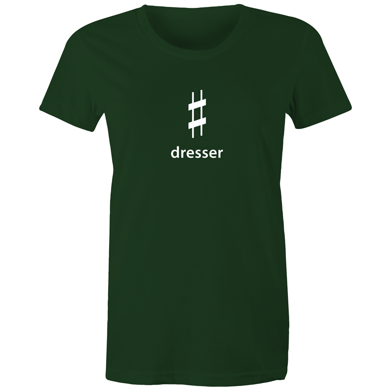Sharp Dresser - Women's T-shirt Forest Green Womens T-shirt Music Womens