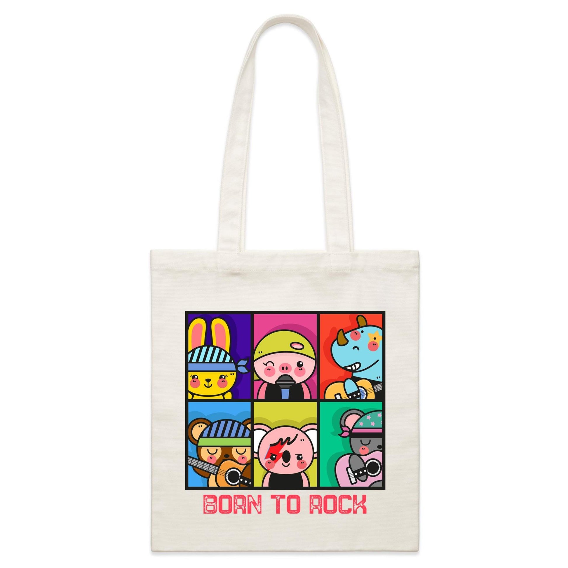 Born To Rock - Parcel Canvas Tote Bag Default Title Parcel Tote Bag Music