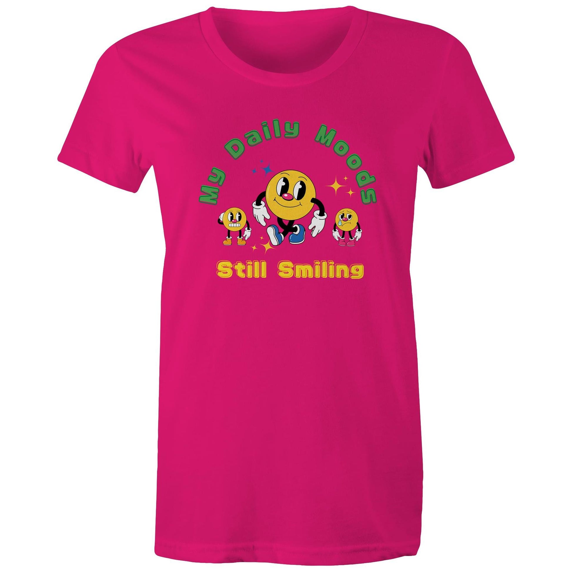 My Daily Moods - Womens T-shirt Fuchsia Womens T-shirt Motivation
