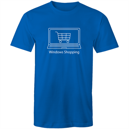 Windows Shopping - Mens T-Shirt Bright Royal Mens T-shirt Funny Mens