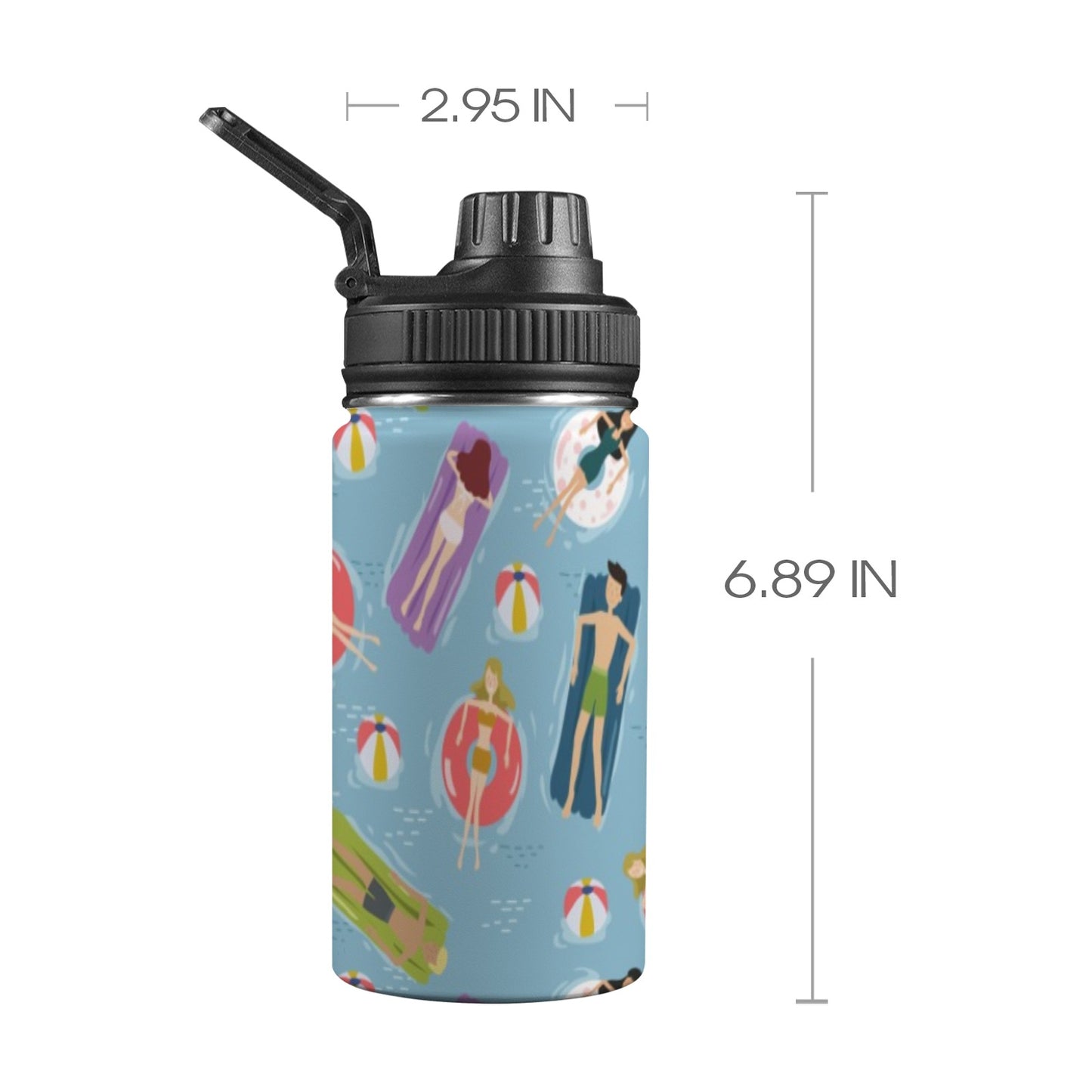 Beach Float - Kids Water Bottle with Chug Lid (12 oz) Kids Water Bottle with Chug Lid Summer