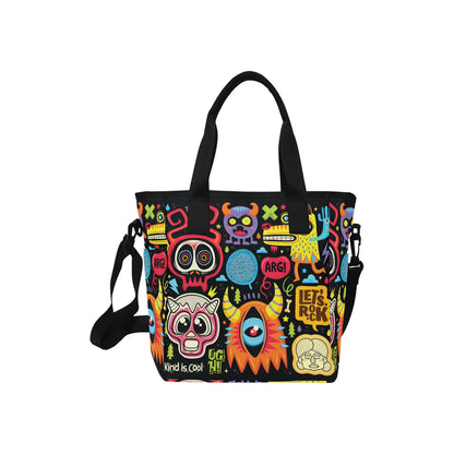 Monster Kids - Tote Bag with Shoulder Strap Nylon Tote Bag