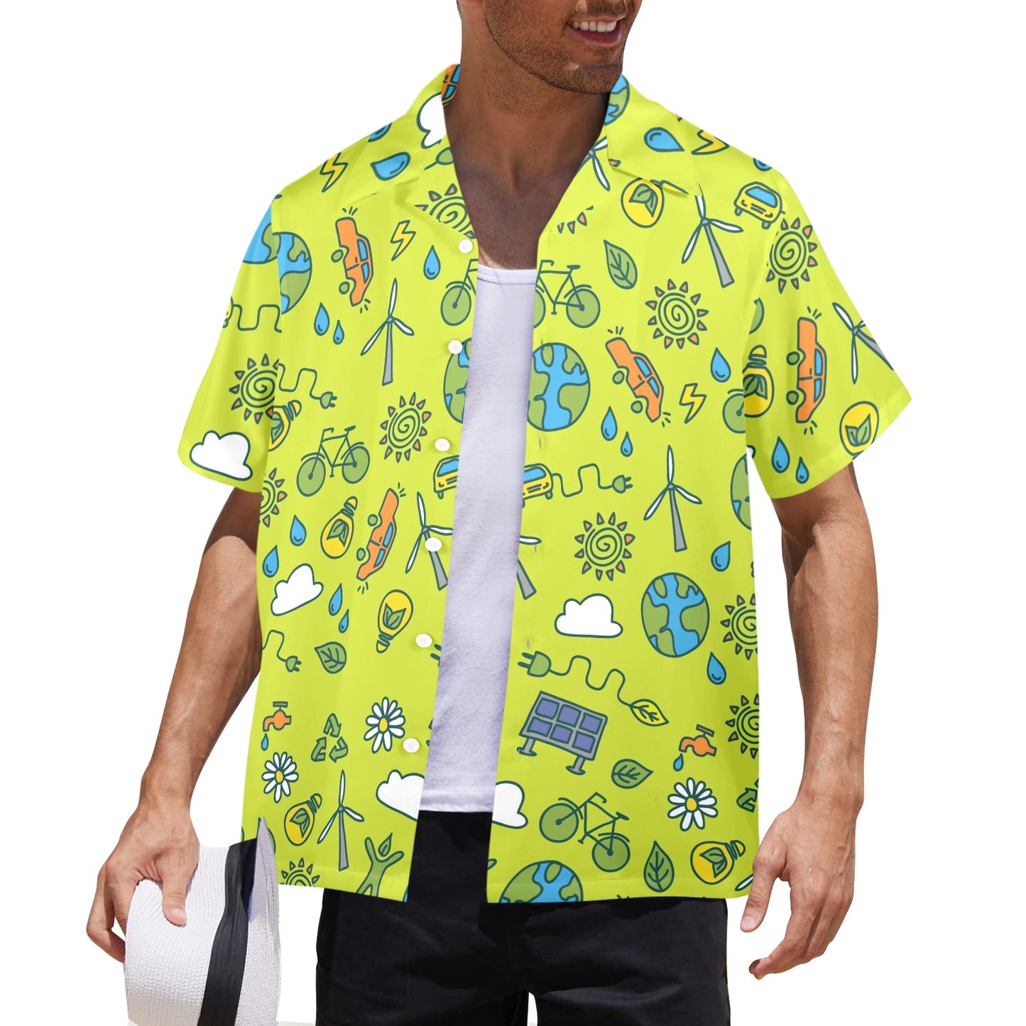 Go Green - Mens Hawaiian Shirt Mens Hawaiian Shirt