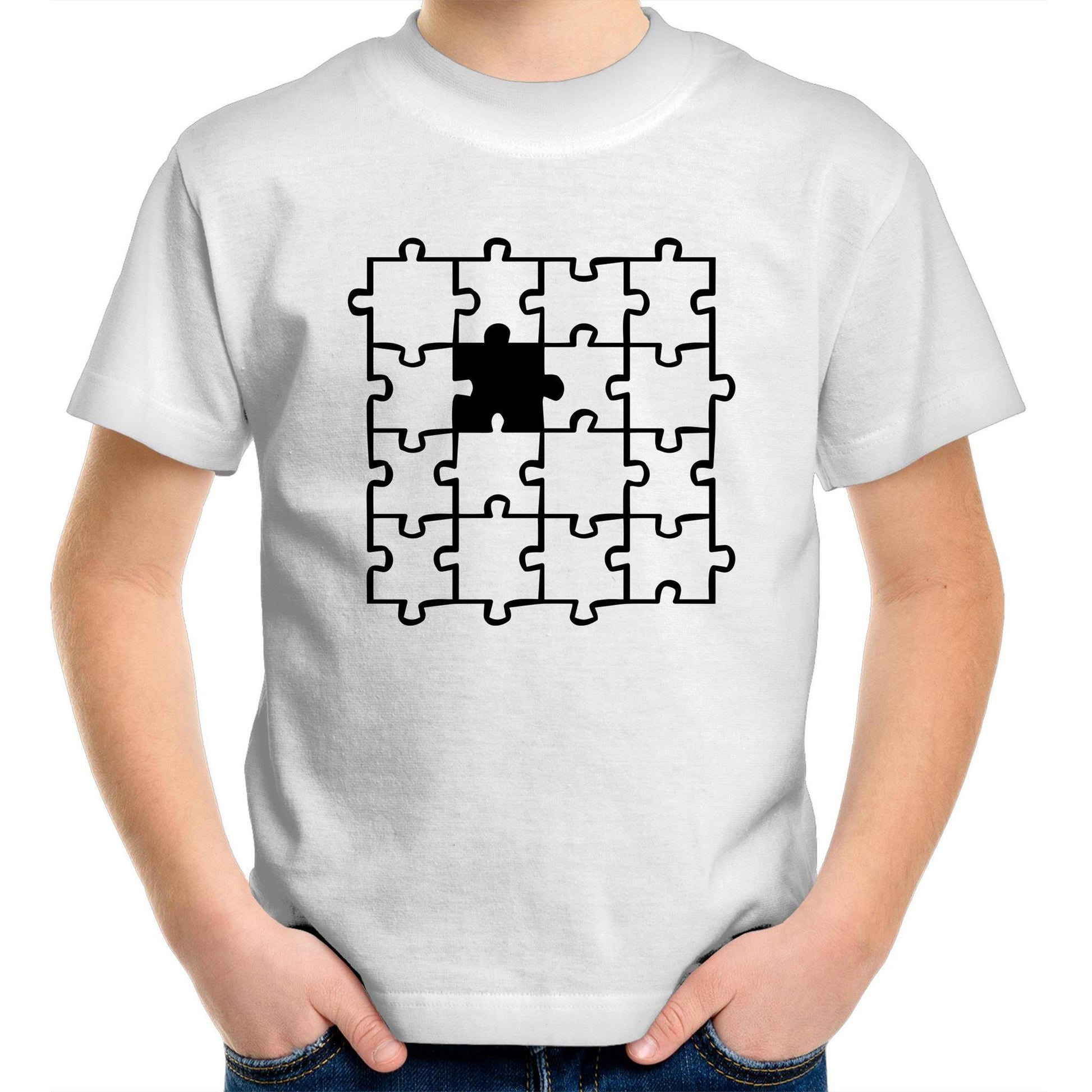 Jigsaw - Kids Youth Crew T-Shirt White Kids Youth T-shirt Games