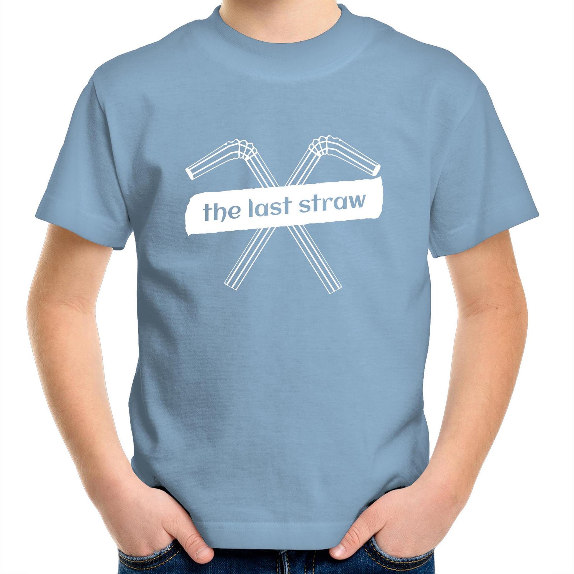 The Last Straw - Kids Youth Crew T-Shirt Carolina Blue Kids Youth T-shirt Environment