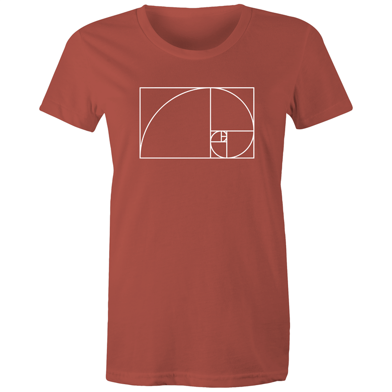 Fibonacci - Women's T-shirt Coral Womens T-shirt Maths Science Womens