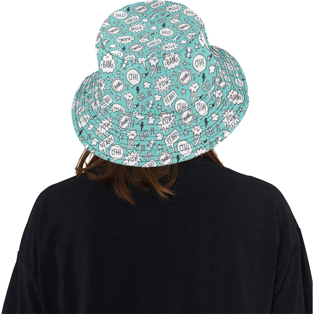 Comic Book Speech Bubbles - Bucket Hat Bucket Hat for Women comic Printed Offshore