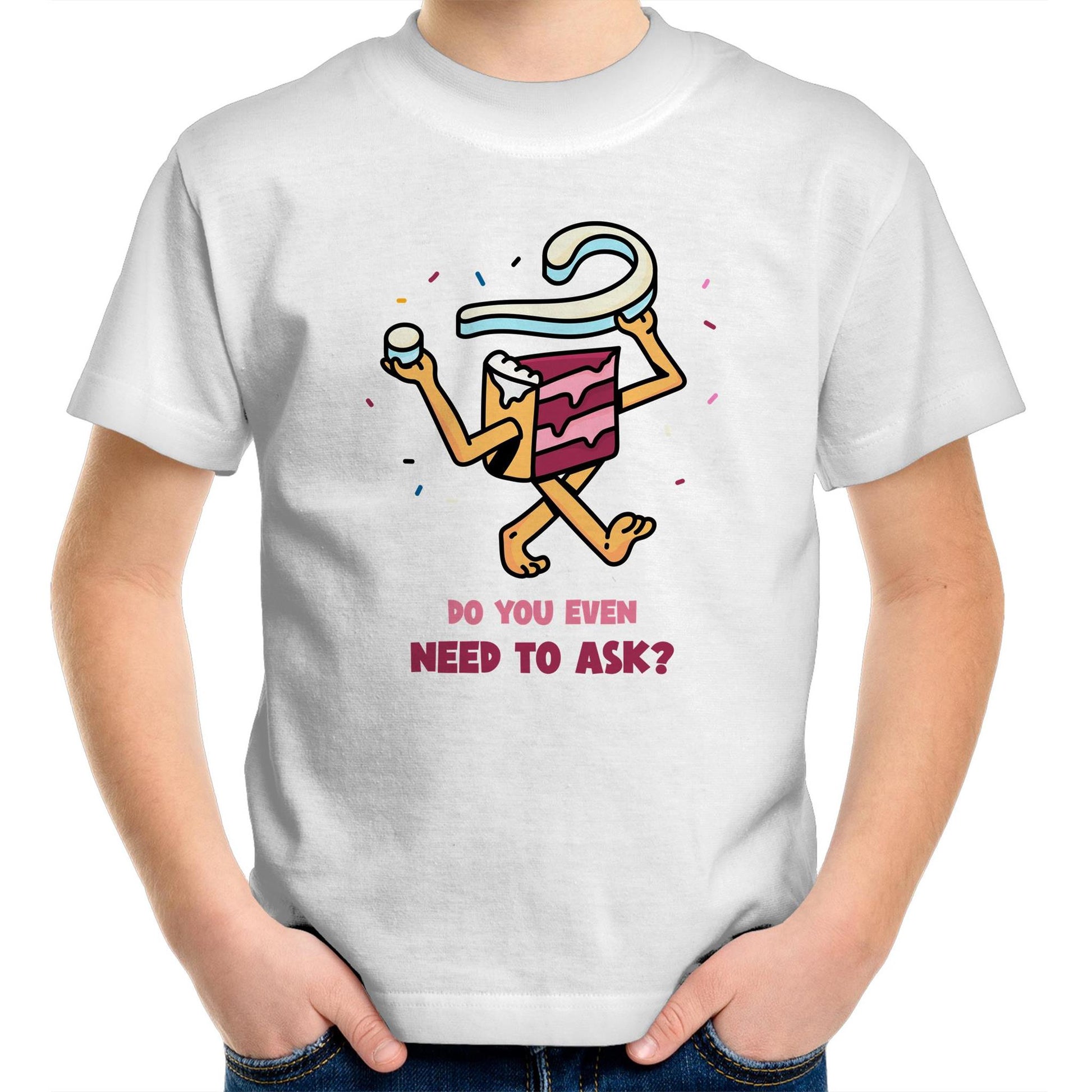 Cake, Do You Even Need To Ask - Kids Youth Crew T-Shirt White Kids Youth T-shirt
