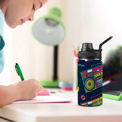 Boombox - Kids Water Bottle with Chug Lid (12 oz) Kids Water Bottle with Chug Lid
