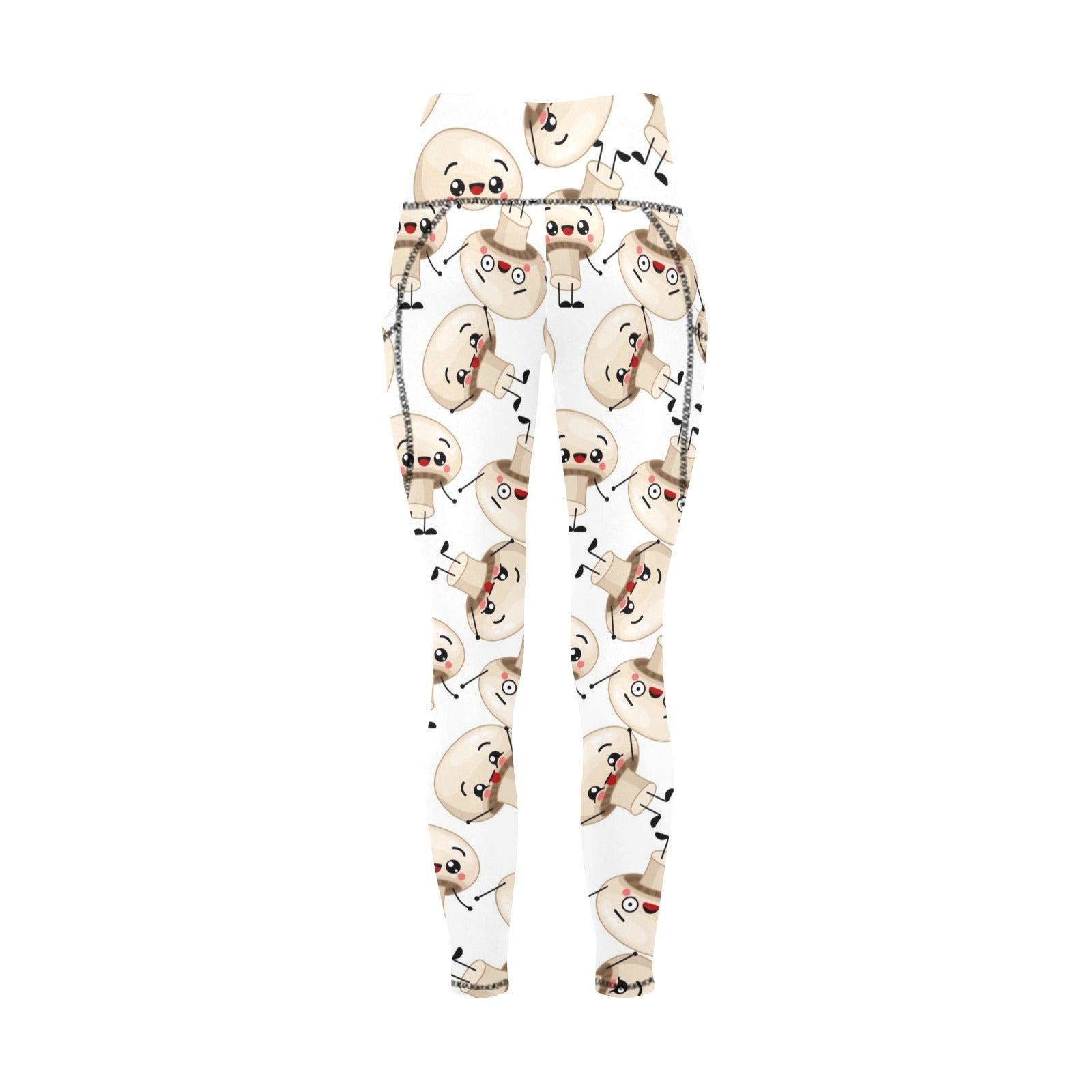 Cute Mushrooms - Women's Leggings with Pockets Women's Leggings with Pockets S - 2XL Food Plants