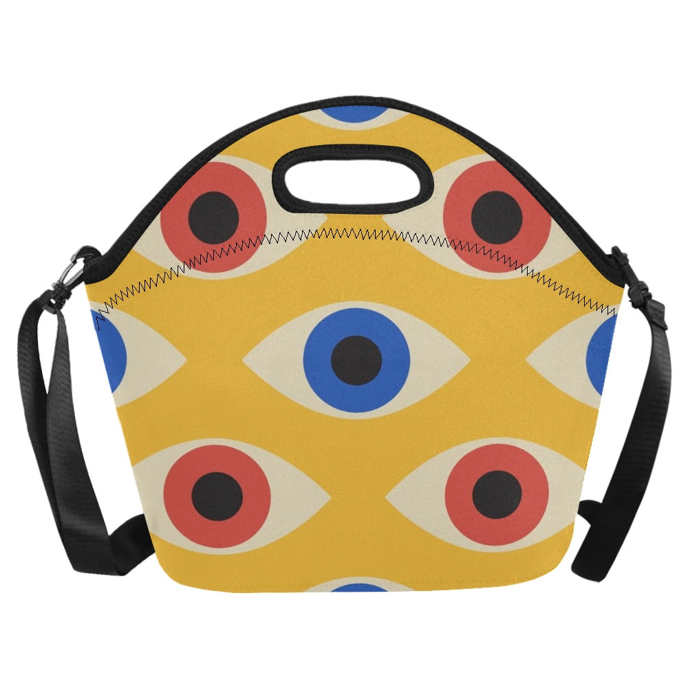 Eyes on Yellow - Neoprene Lunch Bag/Large Neoprene Lunch Bag/Large