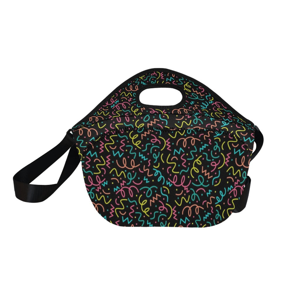 Squiggle Time - Neoprene Lunch Bag/Large Neoprene Lunch Bag/Large