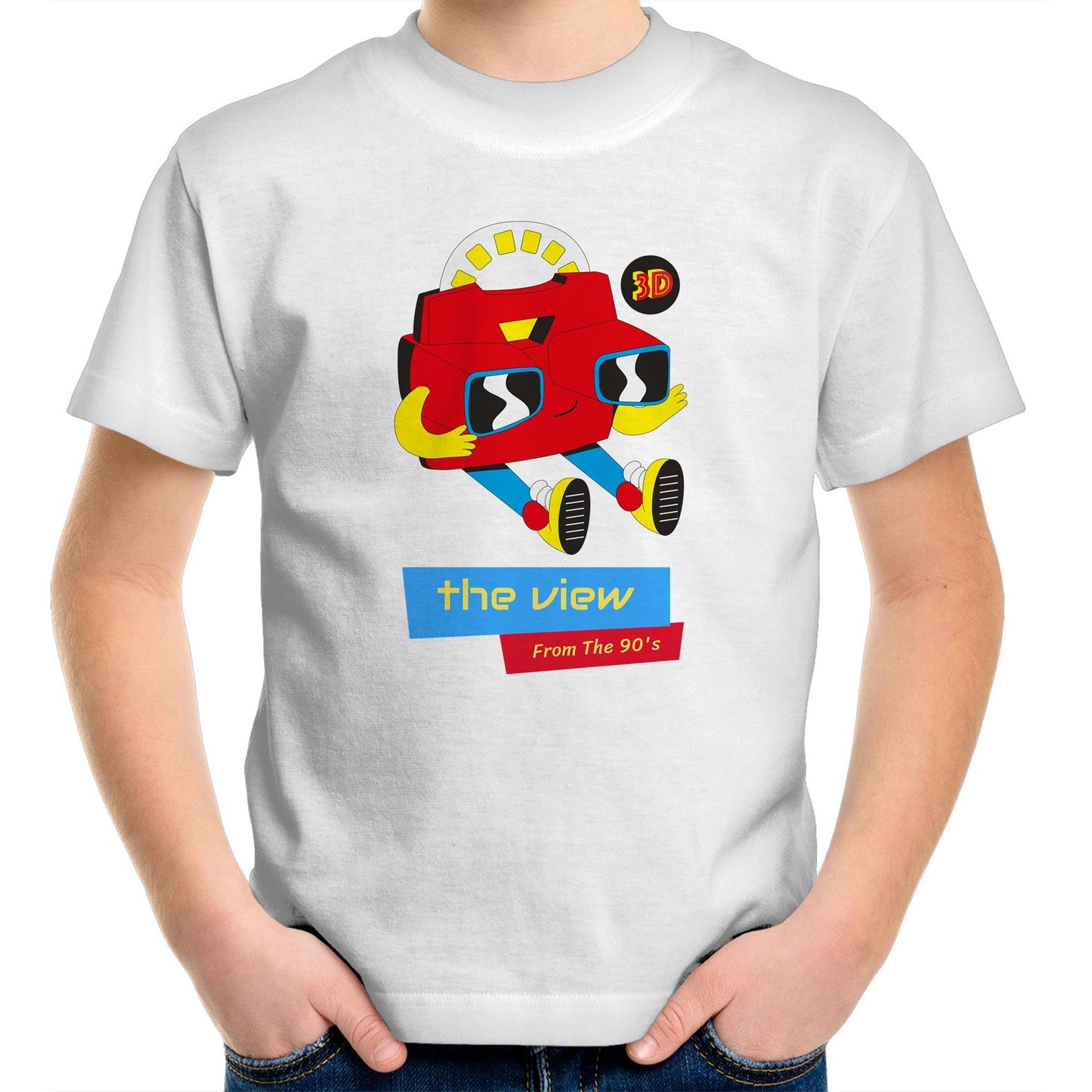 The View From The 90's - Kids Youth Crew T-Shirt White Kids Youth T-shirt Retro
