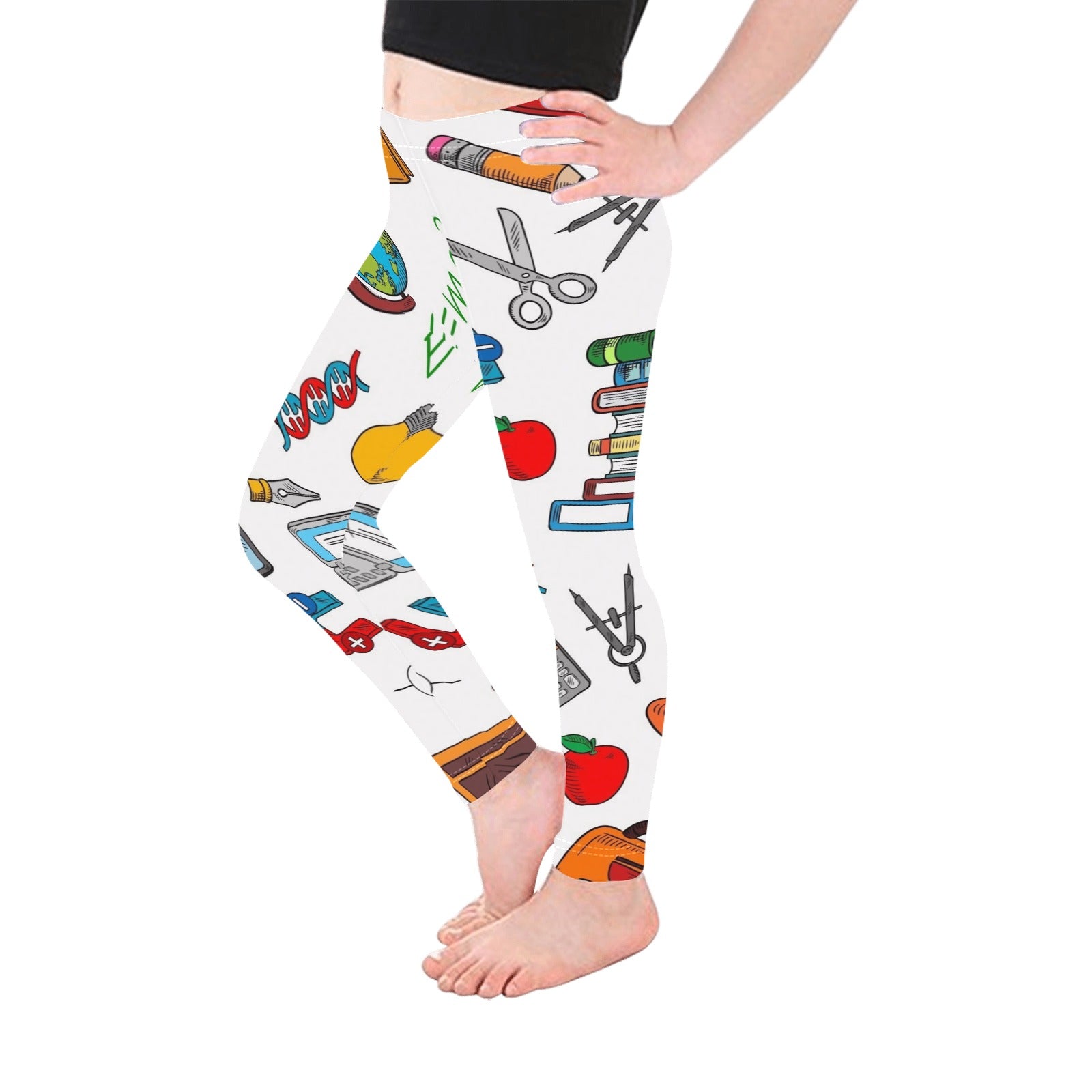 School Time - Kid's Ankle Length Leggings Kids Leggings Printed Offshore