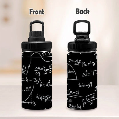 Equations - Kids Water Bottle with Chug Lid (12 oz) Kids Water Bottle with Chug Lid