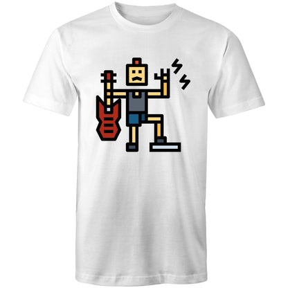 Rock And Roll - Mens T-Shirt White Mens T-shirt comic Funny Mens Music