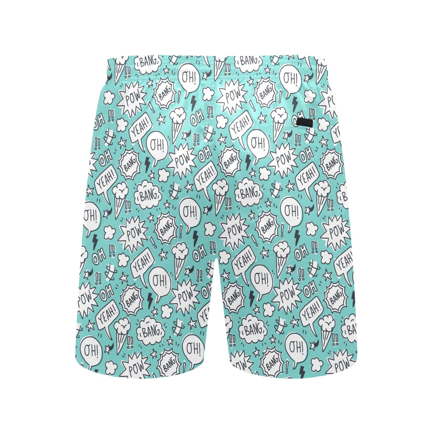 Comic Book Speech Bubbles - Men's Mid-Length Beach Shorts Men's Mid-Length Beach Shorts comic