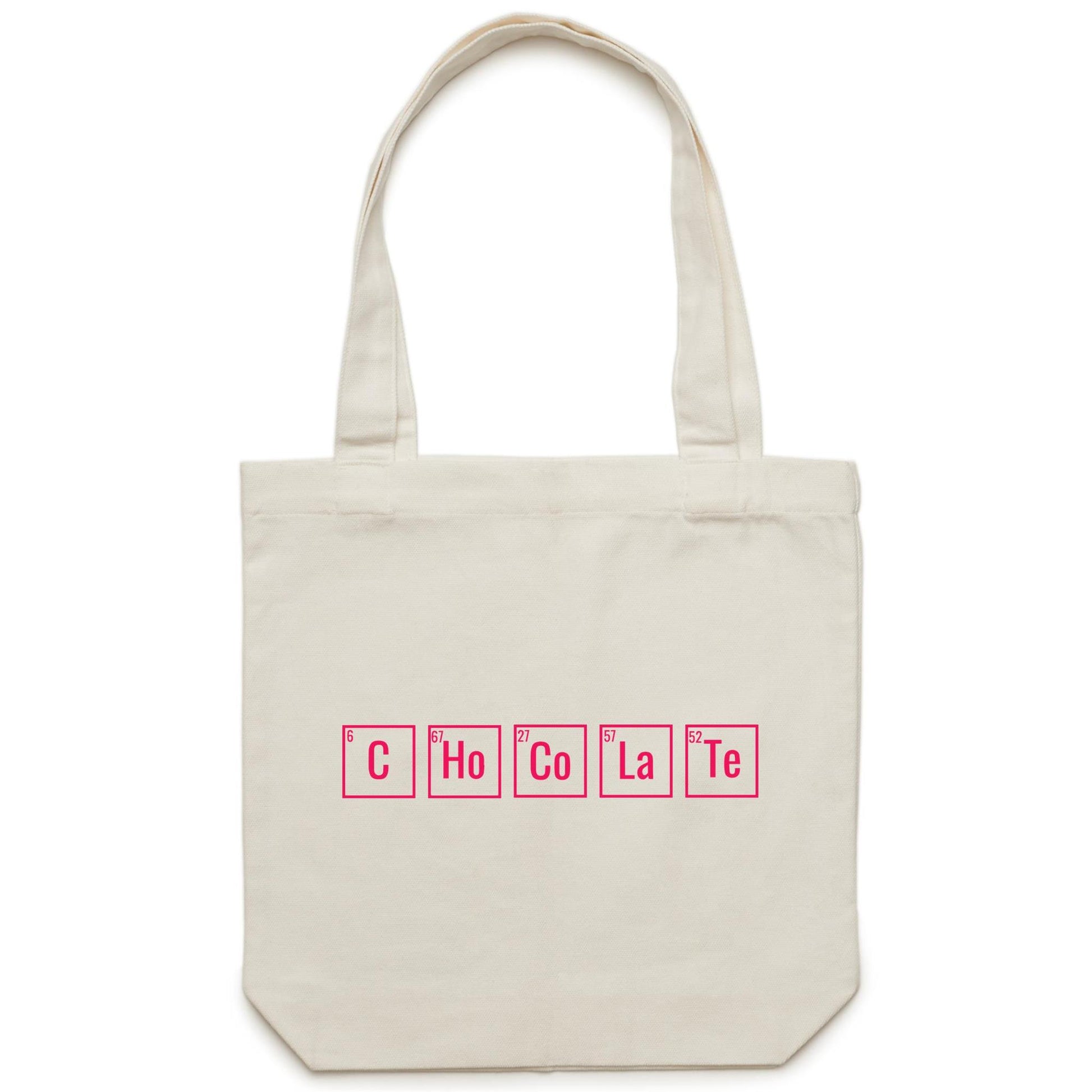 Chocolate Symbols - Canvas Tote Bag Cream One-Size Tote Bag Science