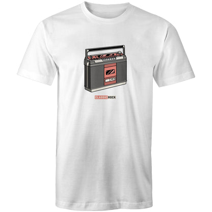 Classic Rock, Cassette Player - Mens T-Shirt White Mens T-shirt Music Retro