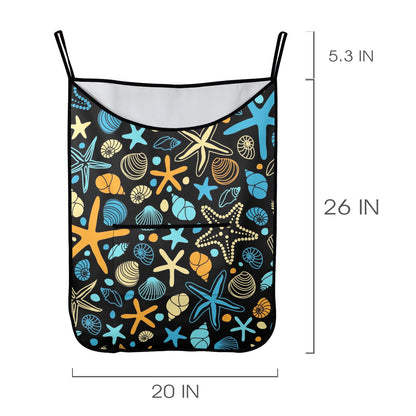 Starfish And Shells - Hanging Laundry Bag Hanging Laundry Bag Printed Offshore