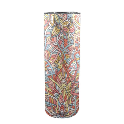Colour Floral - 20oz Tall Skinny Tumbler with Lid and Straw 20oz Tall Skinny Tumbler with Lid and Straw