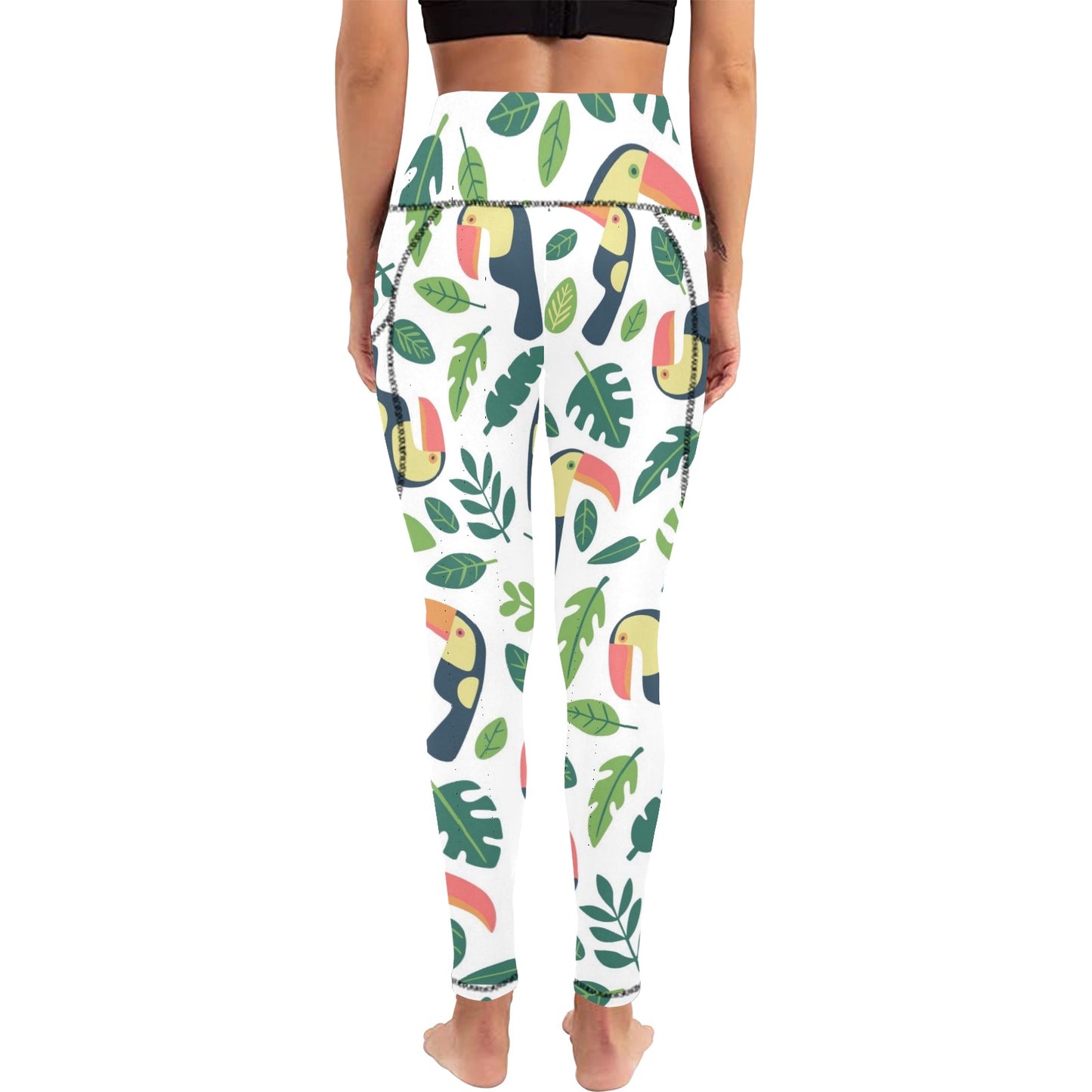 Toucans - Women's Leggings with Pockets Women's Leggings with Pockets S - 2XL animal Printed Offshore