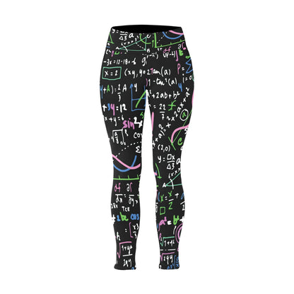 Equations In Green And Pink - Women's Plus Size High Waist Leggings Women's Plus Size High Waist Leggings Maths Printed Offshore Science