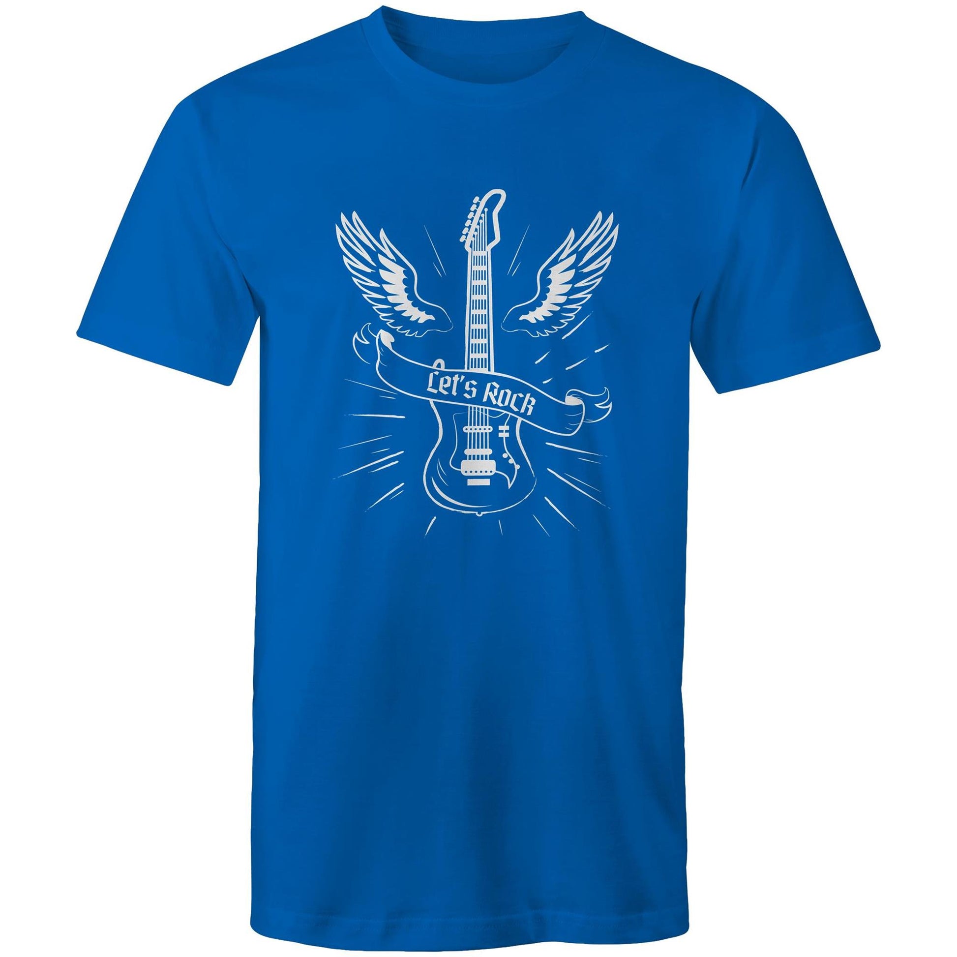 Let's Rock - Mens T-Shirt Bright Royal Mens T-shirt Music