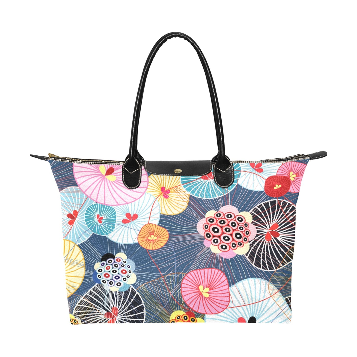 Abstract Floral - Single-Shoulder Handbag Single Shoulder Handbag