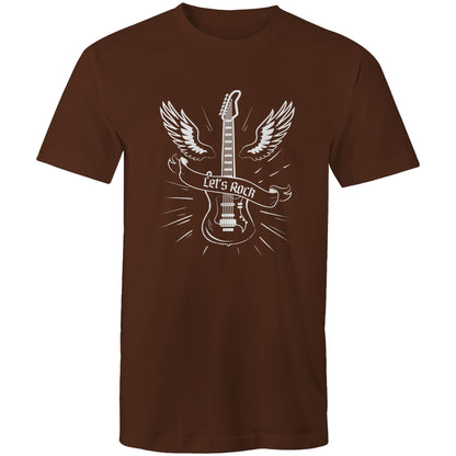 Let's Rock - Mens T-Shirt Dark Chocolate Mens T-shirt Music