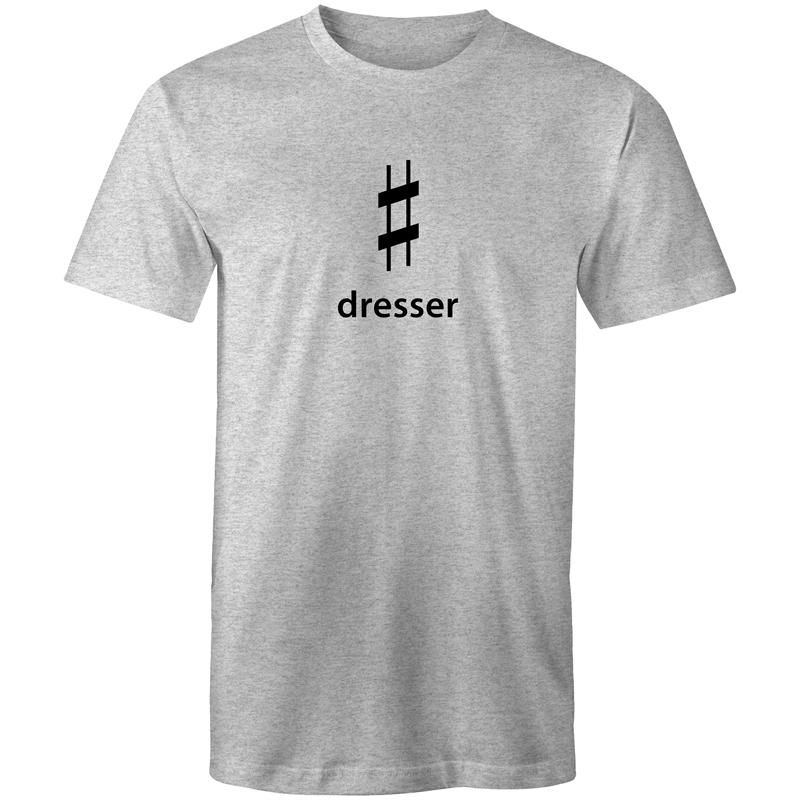 Sharp Dresser - Mens T-Shirt Grey Marle Mens T-shirt Funny Mens Music