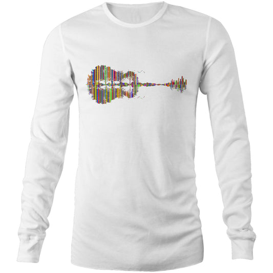 Guitar Reflection In Colour - Long Sleeve T-Shirt White Unisex Long Sleeve T-shirt Music